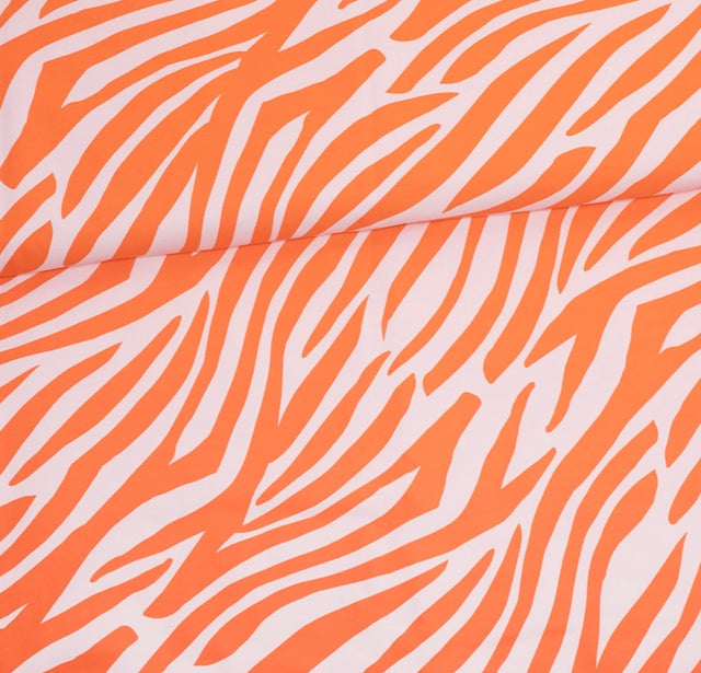 Jersey Zebra soft pink- orange