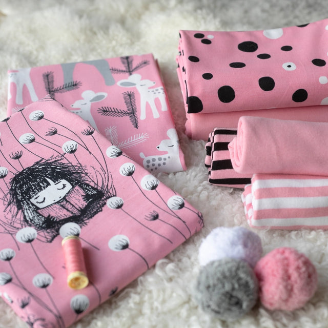 Jersey Dots lus rosa