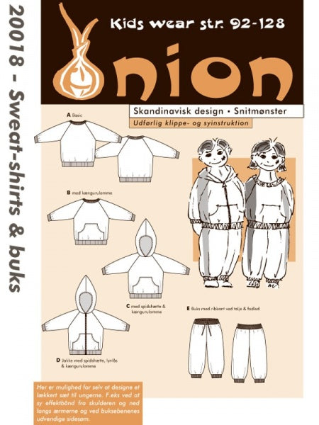 Onion 20018 Hettegenser & bukse ( str 92-128)