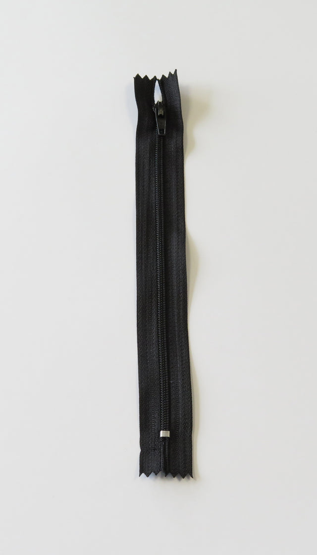 Cose glidelås, 4mm, sort, 25 cm ikke delbar