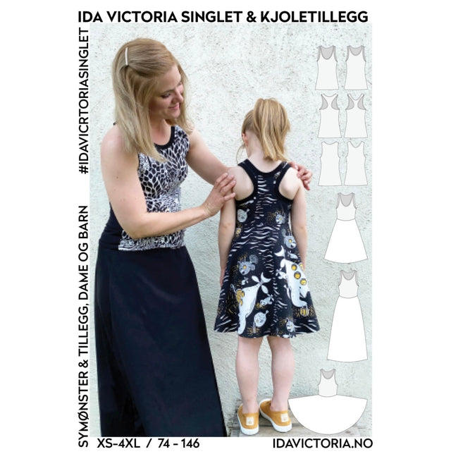 Ida Victoria Singlet & kjoletillegg str XS- 4XL