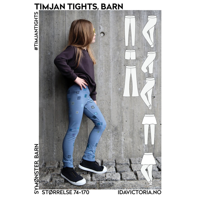 Timjan Tights, barn (Størrelse 74- 170)