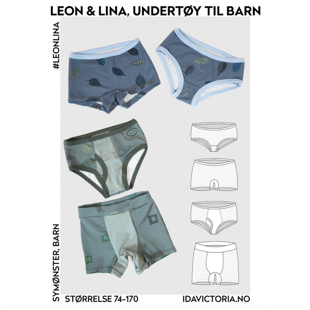 Leon & Linea, undertøy til barn Str 74- 179